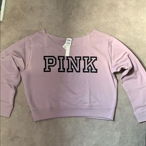 Pink Everyday Lounge Open Neck Crew